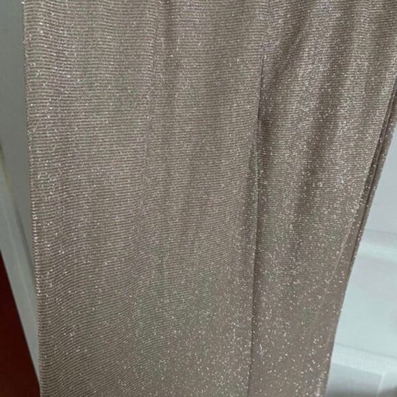 Forever 21 Blush Silver Glitter Halter Bodycon Mermaid Maxi Dress - Picture 6 of 6